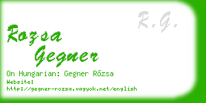 rozsa gegner business card